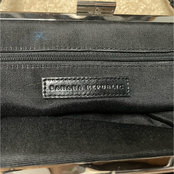Vintage Banana Republic Black Leather Clutch - Picture 5 of 8